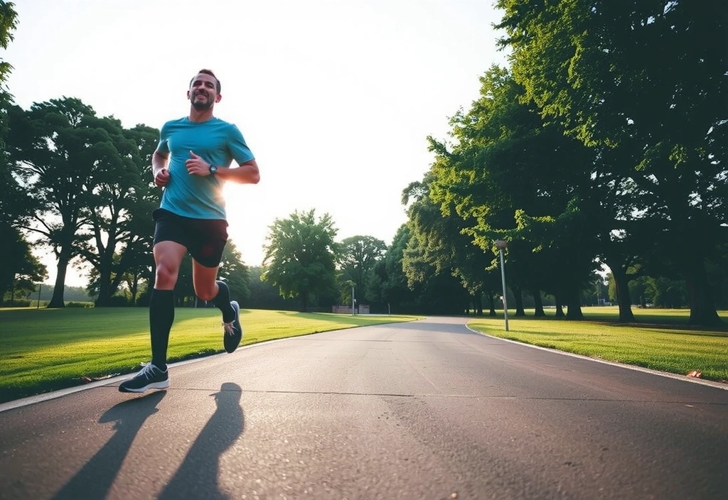 Personne pratiquant une activité physique en plein air