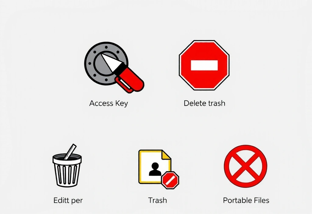 Icônes des droits des utilisateurs