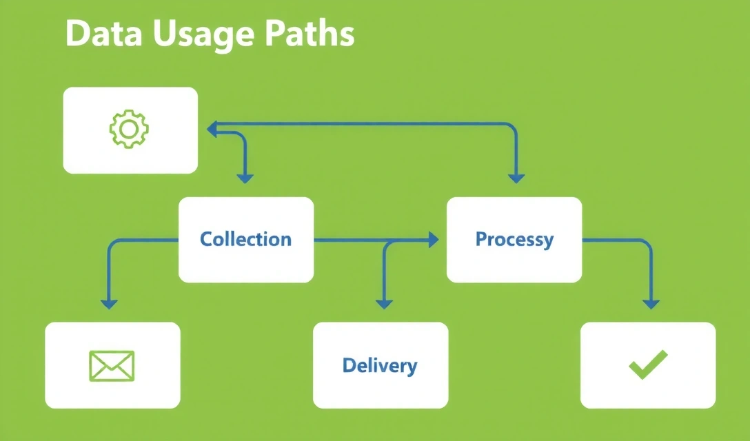 Graphique illustrant l'utilisation des données de manière responsable
